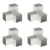 vidaXL Paalverbindingen 4 st Y-vorm 101x101 mm gegalvaniseerd metaal