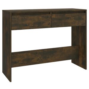 vidaXL Wandtafel 100x35x76,5 cm bewerkt hout gerookt eikenkleurig