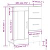 vidaXL Dressoir 69,5x34x90 cm bewerkt hout betongrijs