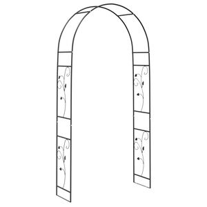 vidaXL Tuin Boog Zwart 115 x 37 x 231 cm