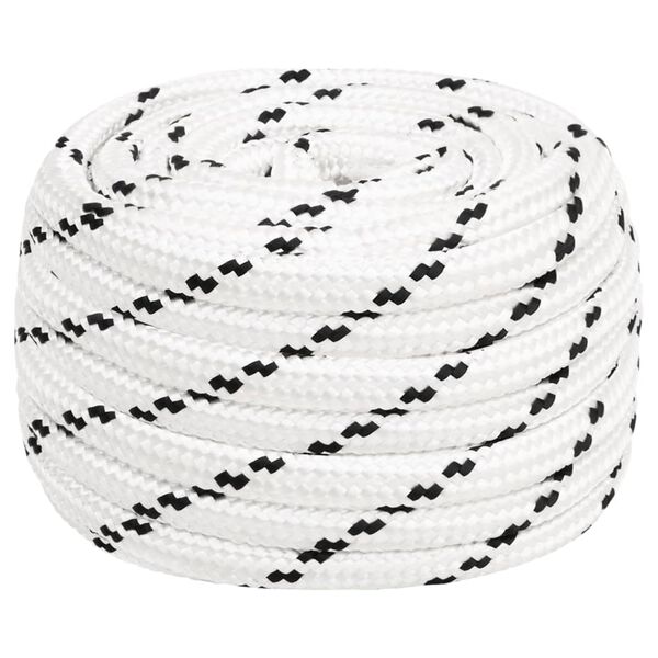 vidaXL Werktouw 16 mm 100 m polyester wit