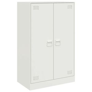 vidaXL Dressoir 67x39x107 cm staal wit