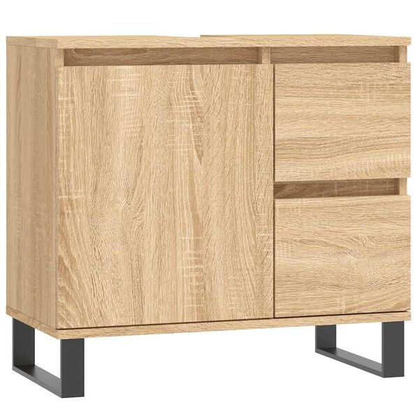 vidaXL Badkamerkast 65x33x60 cm bewerkt hout sonoma eikenkleurig