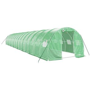 vidaXL Tuinkas met stalen frame 48 m&sup2; 16x3x2 m groen