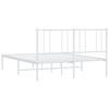 vidaXL Bedframe met hoofdbord metaal wit 140x190 cm