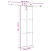 vidaXL Schuifdeur met beslagset 76x205 cm gehard glas zwart