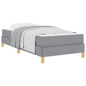 vidaXL Boxspringbed met matras Lichtgrijs 90 x 190 cm Stof
