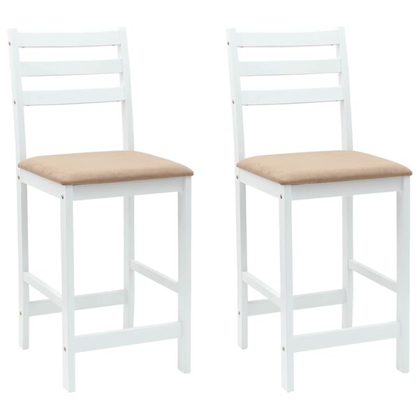 vidaXL Eettafelstoelen 2 pcs Wit 40 x 47,5 x 99,5 cm