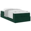 vidaXL Ottoman bed met matras 100x200 cm fluweel donkergroen