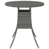 vidaXL Tuintafel 70x70x73 cm poly rattan grijs