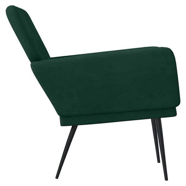 vidaXL Fauteuil 62x79x79 cm fluweel donkergroen