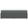 vidaXL Bedframe met matras Donkergrijs 90 x 200 cm Stof