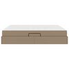 vidaXL Opslag bed met matras met matras 2 pcs Cappuccino Leer