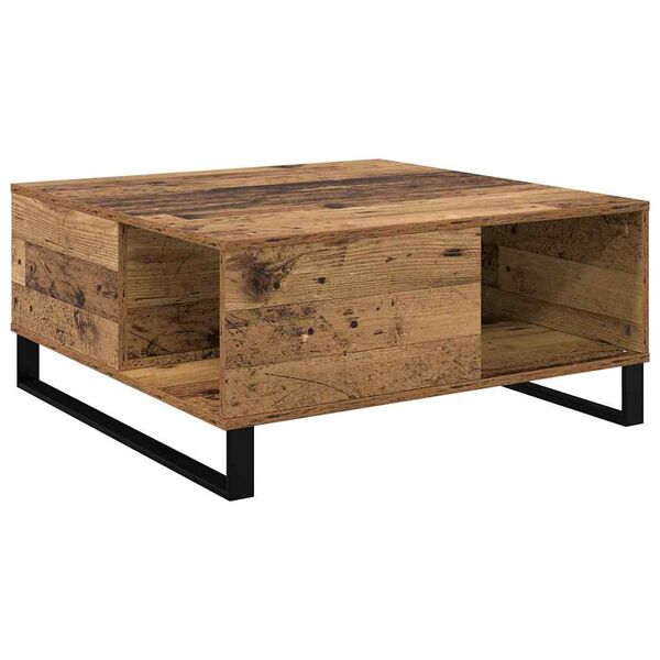 vidaXL Salontafel Oud Hout 80 x 80 x 36,5 cm Bewerkt hout