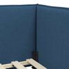 vidaXL Hoekbedframe met Matras met hoofdeinde 2 pcs Blauw Fluweel