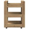 vidaXL Keuken Trolley Artisan Eiken 60 x 45 x 80 cm Bewerkt hout