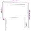 vidaXL LED Hoofdbord Wit 100 cm Nep Leer