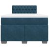 vidaXL Boxspring met matras fluweel blauw 120x200 cm