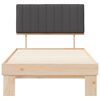 vidaXL Bedframe met Gevoerd Hoofdgedeelte Donkergrijs 100 x 200 cm