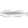 vidaXL Bedframe massief grenenhout wit 200x200 cm