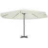 vidaXL Parasol Samos 500 cm aluminium wit
