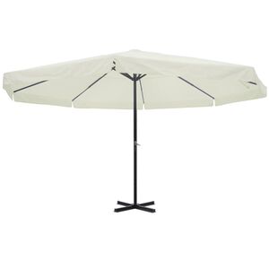 vidaXL Parasol Samos 500 cm aluminium wit