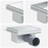 vidaXL 2 in 1 Doucheafvoer Zilver 15 x 15 cm Roestvrij staal 304