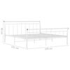 vidaXL Bedframe metaal wit 160x200 cm