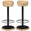 vidaXL Barstoelen 2 st massief mangohout