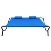 vidaXL Loungebed stof blauw
