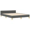 vidaXL Bedframe met hoofdeinde Donkergrijs 140 x 200 cm Stof