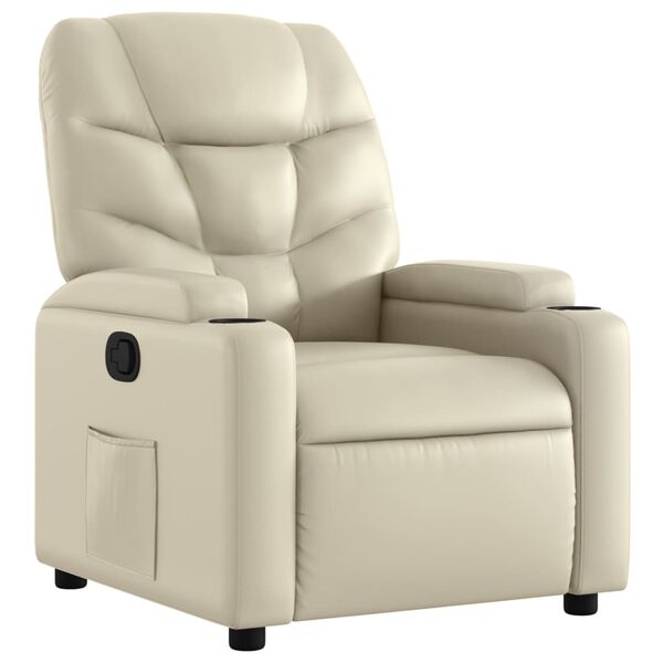 vidaXL Relaxfauteuil Crème Kunstleer