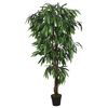 vidaXL Kunstplant mangoboom 900 bladeren 180 cm groen