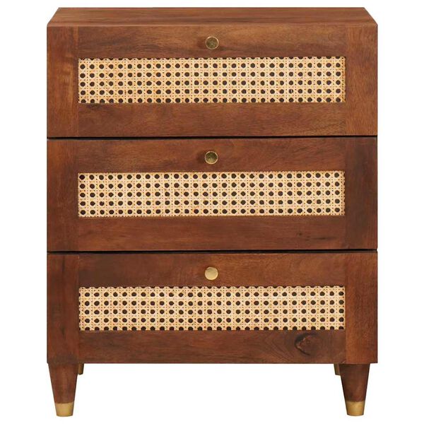 vidaXL Nachtkastjes met lade 50 x 33 x 62 cm Massief Mango Hout