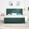 vidaXL Boxspringbed met matras Donkergroen 200 x 180 cm Polyester