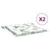vidaXL Stoelkussens 2 st bladpatroon 50x50x3 cm stof