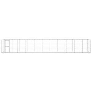 vidaXL Hondenkennel 26,62 m&sup2; gegalvaniseerd staal