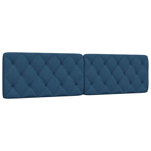 vidaXL Hoofdbordkussen 200 cm stof blauw