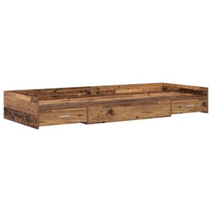 vidaXL Bedframe met hoofdeinde Oud Hout 80 x 200 cm Bewerkt hout