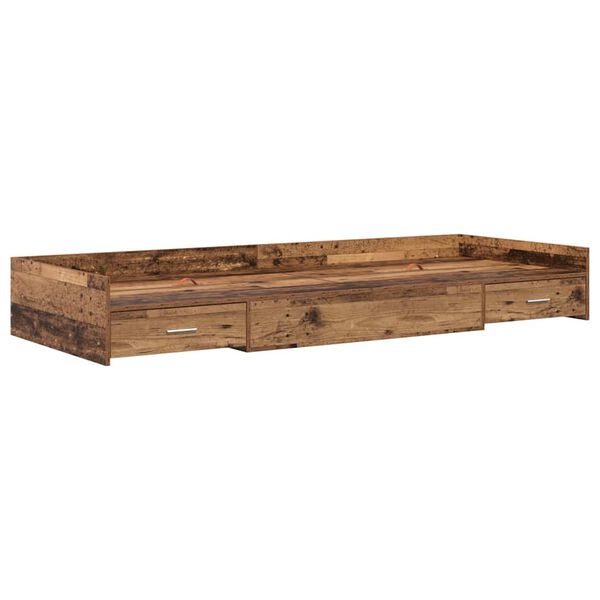 vidaXL Bedframe met hoofdeinde Oud Hout 80 x 200 cm Bewerkt hout