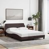 vidaXL Bedframe "Dover" stof donkerbruin 140x190 cm