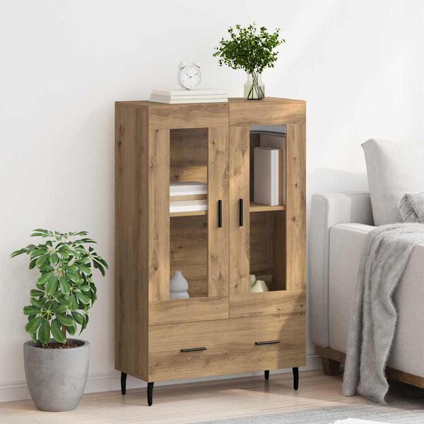 vidaXL Highboard Artisan Eiken 69,5 x 31 x 115 cm Bewerkt hout