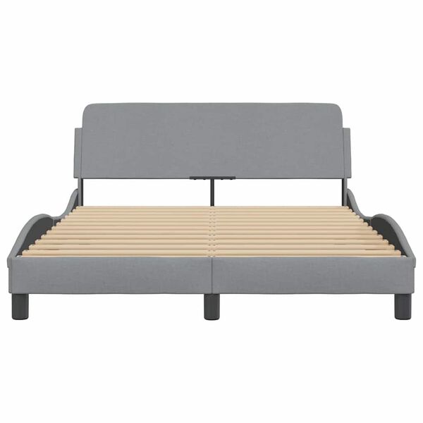 vidaXL Bedframe "Dover" stof lichtgrijs 140x200 cm