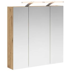 vidaXL Badkamer spiegelkast Ambachtelijk eiken 70 x 14,5 x 70 cm