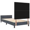 vidaXL Boxspringbed met hoofdeinde Donkergrijs 90 x 190 cm Fluweel