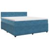 vidaXL Boxspringbed met matras Donkerblauw 160 x 200 cm Fluweel