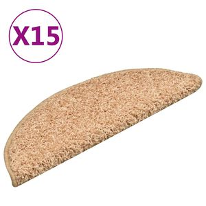 vidaXL Trapmatten 15 st 56x17x3 cm Goud Halfrond