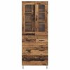 vidaXL Hoge kast met lade Oud Hout 69,5 x 34 x 90 cm Bewerkt hout