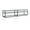 vidaXL Tv-meubel 180x40x40,5 cm gehard glas witmarmerkleurig
