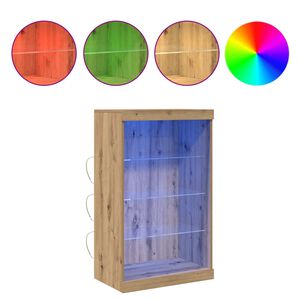vidaXL LED Sideboard Artisan Eiken 60,5 x 37 x 100 cm Bewerkt hout